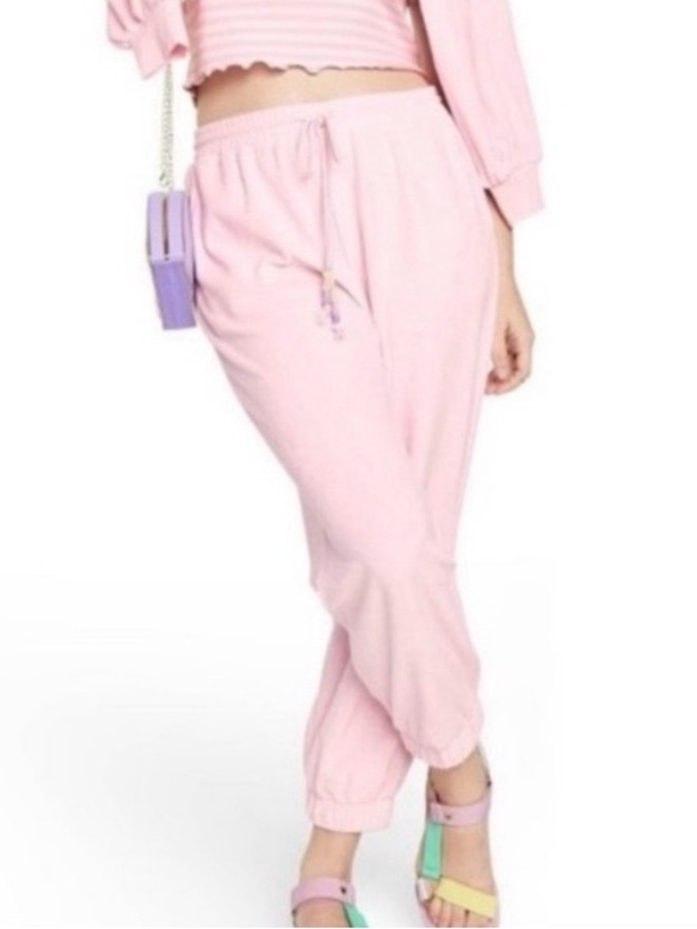 Stoney Clover Ln Target Collab Ankle Terry Jogger Pants Medium Pink